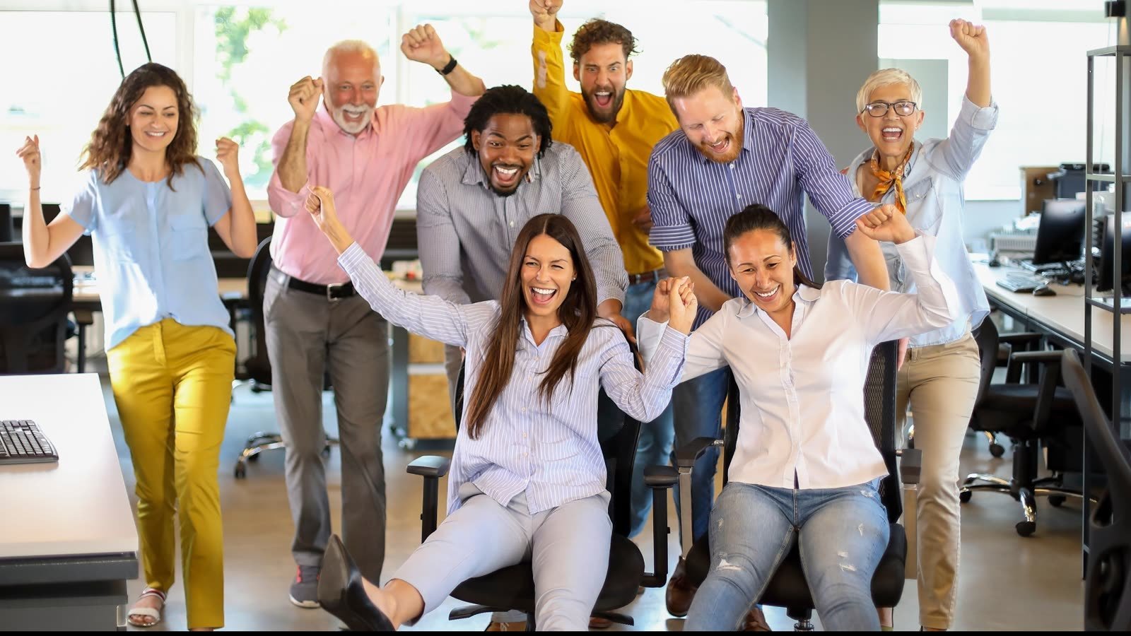 Appz360 team celebrating a win together